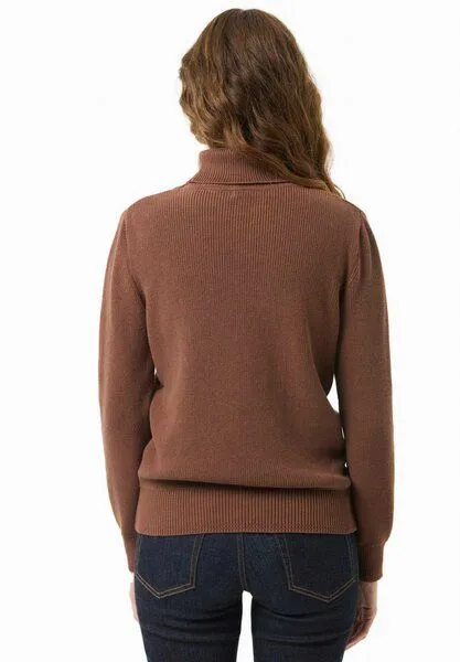 ORGANICATION ORGANICATION Rollkragenpullover aus Bio-Baumwolle, Cocoa brown, – Produktbild 4 von 4