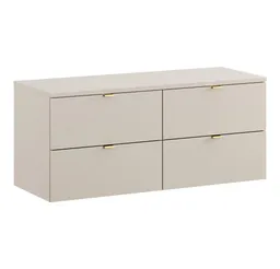 Lomadox Waschbeckenschrank DURANGO-56 Waschtischunterschrank 120cm, kaschmir, 2 Schubladen, Softclose – Produktbild 1 von 1