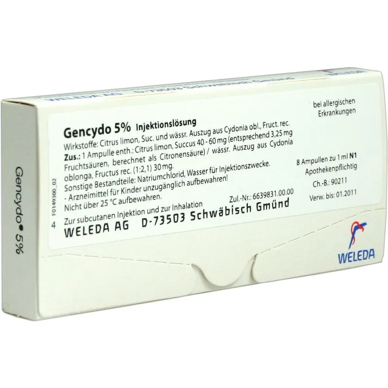 Weleda Gencydo 5% Injektionslösung – Produktbild 2 von 2