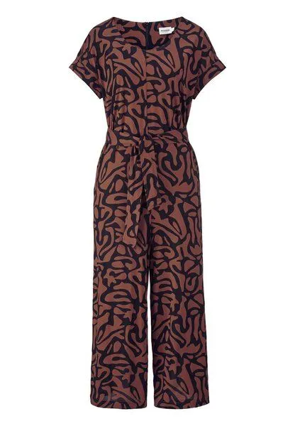 hessnatur hessnatur Print Jersey Jumpsuit Oversize aus reiner Bio-Baumwolle, Toffee, – Produktbild 3 von 4