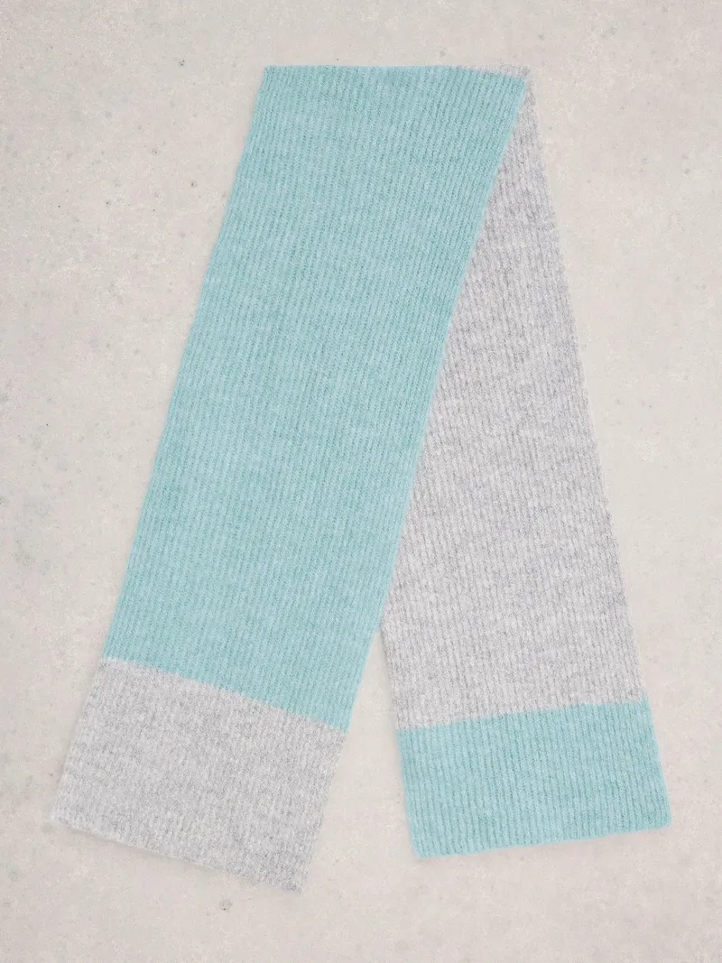 White Stuff Strickschal Colour-Block - Einheitsgröße, Blau multi, – Produktbild 2 von 3