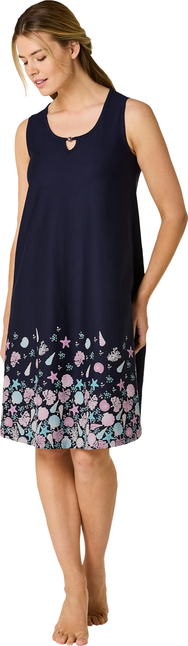 feel good Sommerkleid, Marine-aqua, – Produktbild 2 von 2