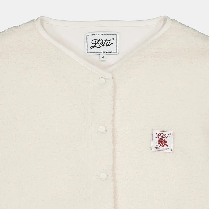 Zèta Zèta Damen vegan Weste Sherpa Beige, Beige, – Produktbild 1 von 2