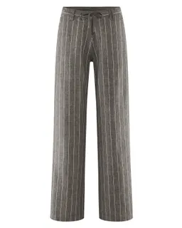HempAge Hempage Damen vegan Hose Marlene Gestreift Asphaltgrau – Produktbild 1 von 1