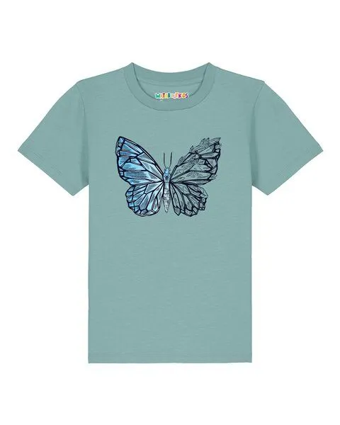 watabout.kids watabout.kids T-Shirt Kinder Crystal Butterfly, Teal monstera, – Produktbild 1 von 2