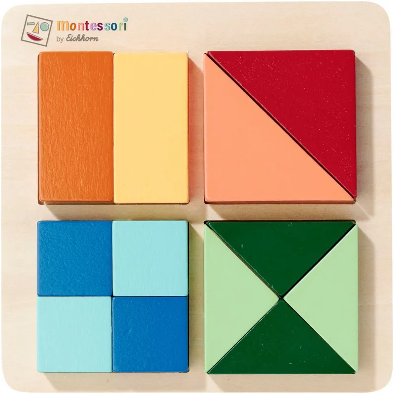 eichhorn eichhorn Puzzle Montessori Formenpuzzle, 12 Puzzleteile, Bunt, – Produktbild 1 von 5