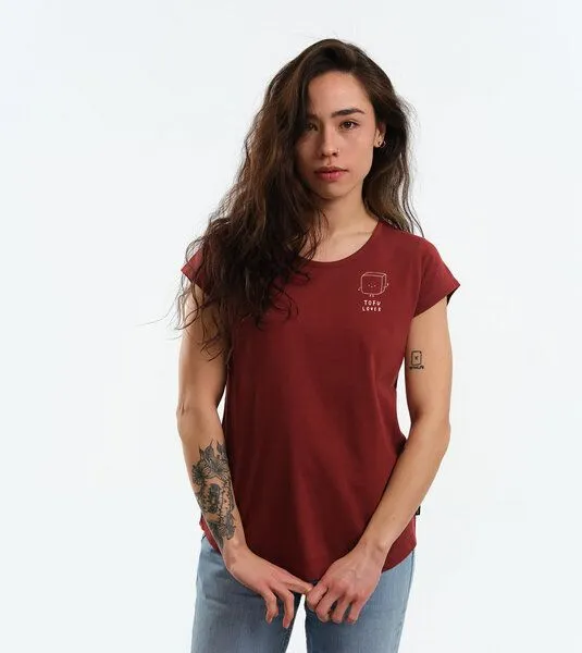 Gary Mash GARY MASH Shirt Asheville Tofu Lover aus Bio-Baumwolle, Kastanie (rotbraun), – Produktbild 3 von 4