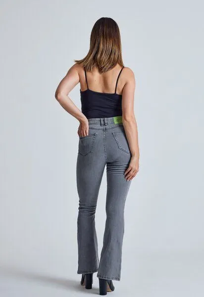 Flax and Loom Flax and Loom Schlaghose Skinny Fit Modell: Mavis, Silver (grau), – Produktbild 4 von 8