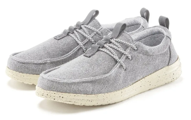 John Devin John Devin Slip-On-Sneaker Sneaker Sneaker, Freizeitschuh, Halbschuh, Slipper VEGAN, Grau, – Produktbild 2 von 5