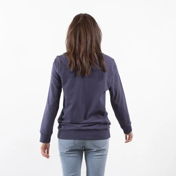 The Driftwood Tales The Driftwood Tales Sweatshirt Inside Out - Recycelte Bio-Baumwolle - Marineblau und Hellgrün, Eva-marinblau, – Produktbild 3 von 4