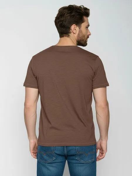 GreenBomb GREENBOMB Bike Light Spice - Sportliches T-Shirt aus Bio-Baumwolle / hochwertiger Print / GOTS / Fair & Vegan, Braun (earth wood), – Produktbild 4 von 4