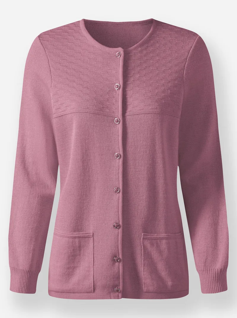 Witt Feinstrickjacke, Altrosa, – Produktbild 1 von 2