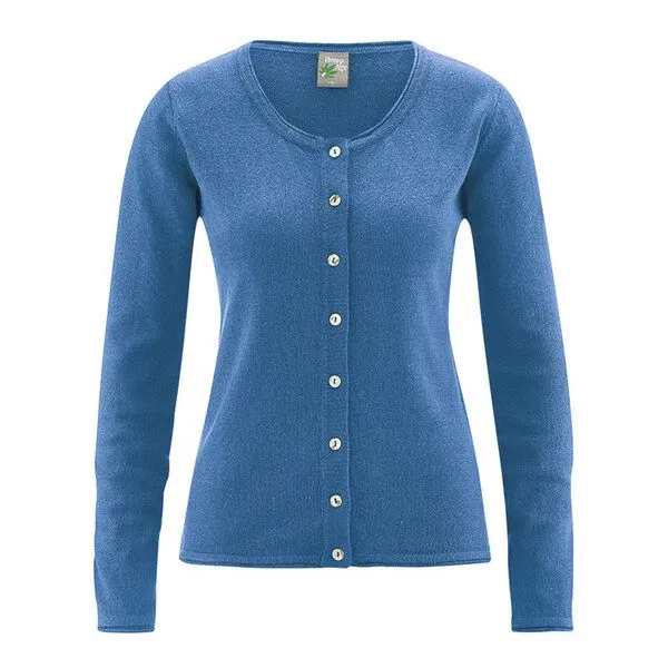 HempAge HempAge Damen Cardigan Carina, Sea, – Produktbild 1 von 3