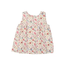 Walkiddy Mädchen Bluse GOTS zertifiziert, Bio-Baumwolle, mehrfarbig, Blumen-Blätter-Muster, ärmellos, leicht – Walkiddy – Produktbild 1 von 1