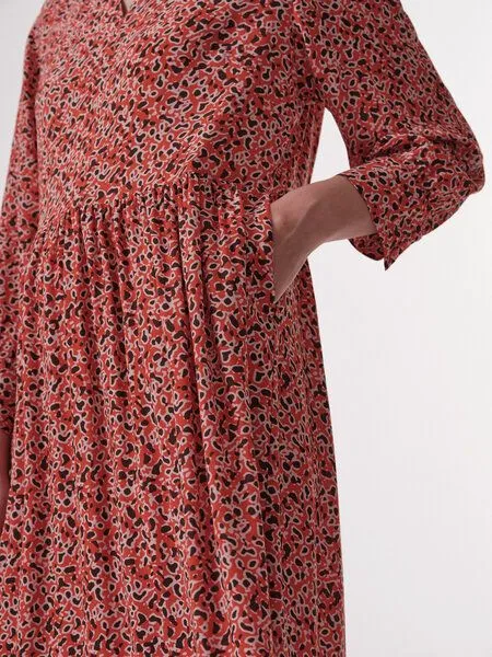 LANIUS LANIUS Kleid Print Minimal aus LENZING ECOVERO, Print: "minimal" lava, – Produktbild 4 von 4