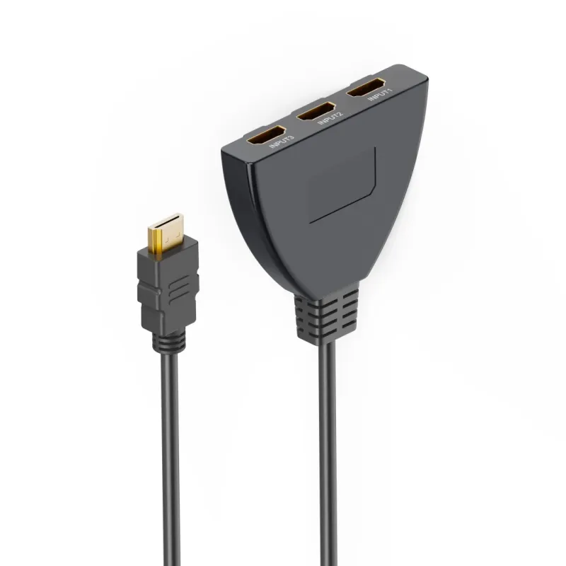 Hama Hama 4K HDMI™-Umschalter 3x1, 3x HDMI™-Buchse - 1x HDMI™-Stecker – Produktbild 2 von 3