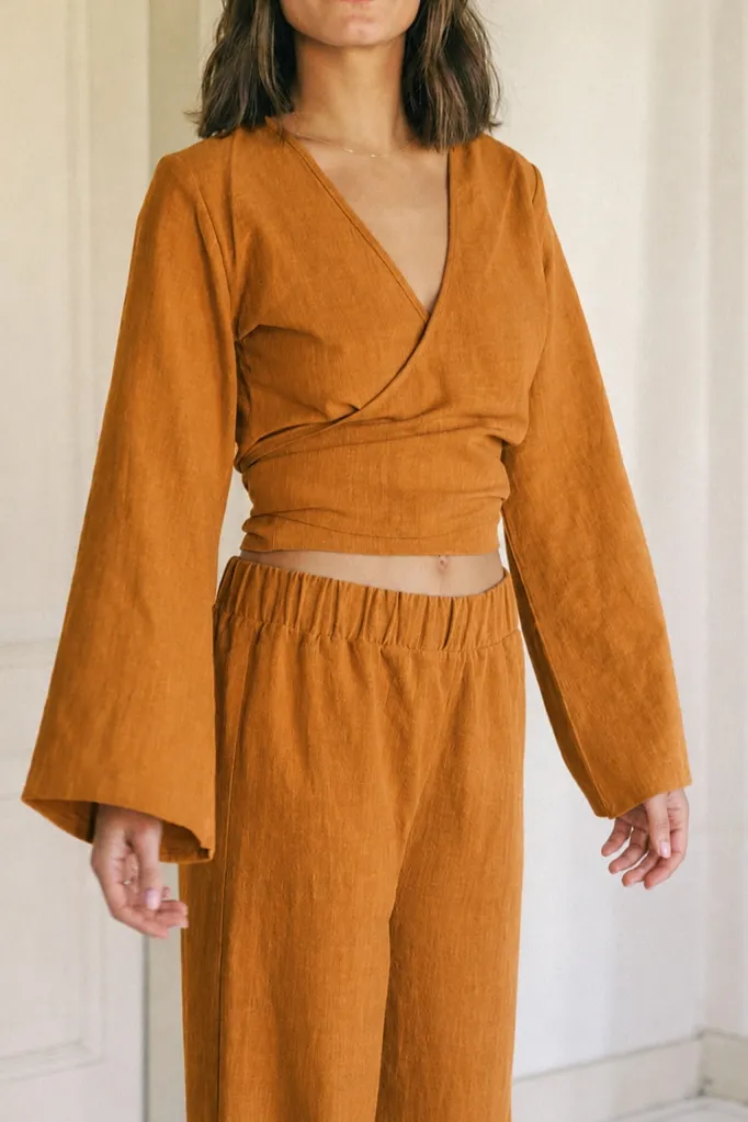The View Yoga The View Yoga Damen vegan Top Lijn Orange, Dunkelorange, – Produktbild 2 von 2