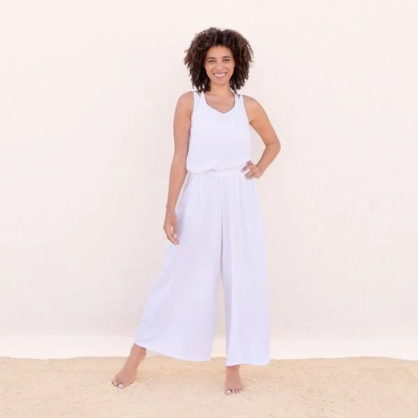 Jaya Jaya BETTY TENCEL - Damen - Basic-Top aus TENCEL Lyocell/Biobaumwoll-Mix mit Spaghettiträger, White/weiß, – Produktbild 1 von 3