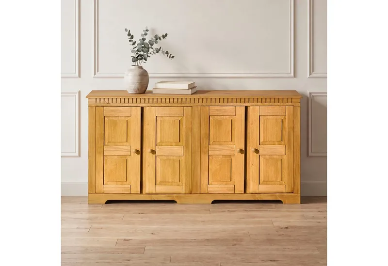 OTTO home Sideboard Lisa, Kommode aus massivem Kiefernholz, Breite 158,5 cm, Beige, – Produktbild 2 von 8