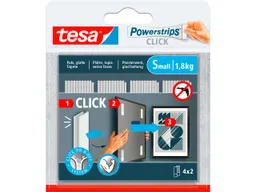 Tesa tesa Selbstklebendes Klettband "Powerstrips CLICK" small, bis 1,8 kg, 4er-Pack – Produktbild 1 von 1