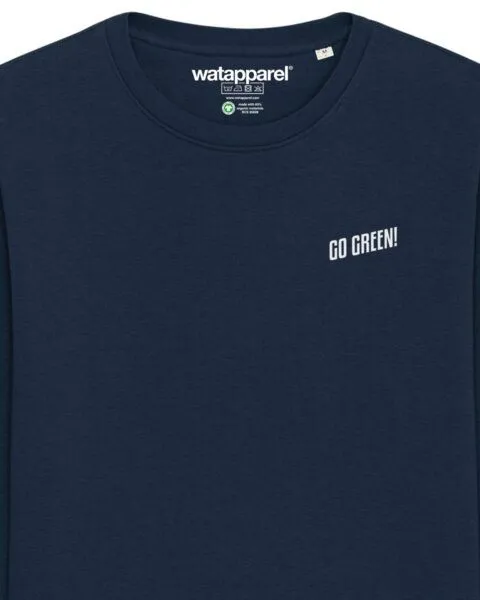 watapparel watapparel Sweatshirt Unisex Go Green, French navy, – Produktbild 3 von 3