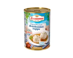 Zimmermann Zimmermann Wurstkonserve, Zimmermann Brätknödel Suppe Gemüsebrühe mit Bratknödeln 400ml – Produktbild 1 von 1