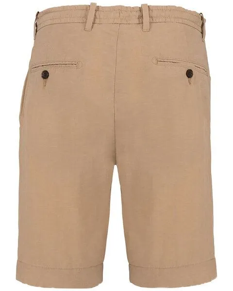 YTWOO YTWOO Herren Bermuda-Shorts Straight Fit aus nachhaltigen Lyocellfasern und Leinen, Beige, – Produktbild 4 von 4
