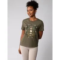watapparel watapparel T-Shirt Frauen Moonphases & Flowers – Produktbild 1 von 1