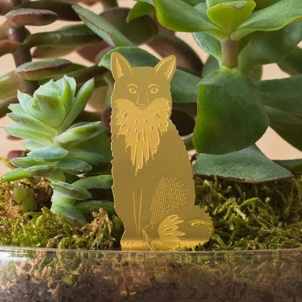 another studio another studio Plant Animal - Design Pflanzendekoration - Figuren aus Messing, Fuchs, – Produktbild 1 von 4