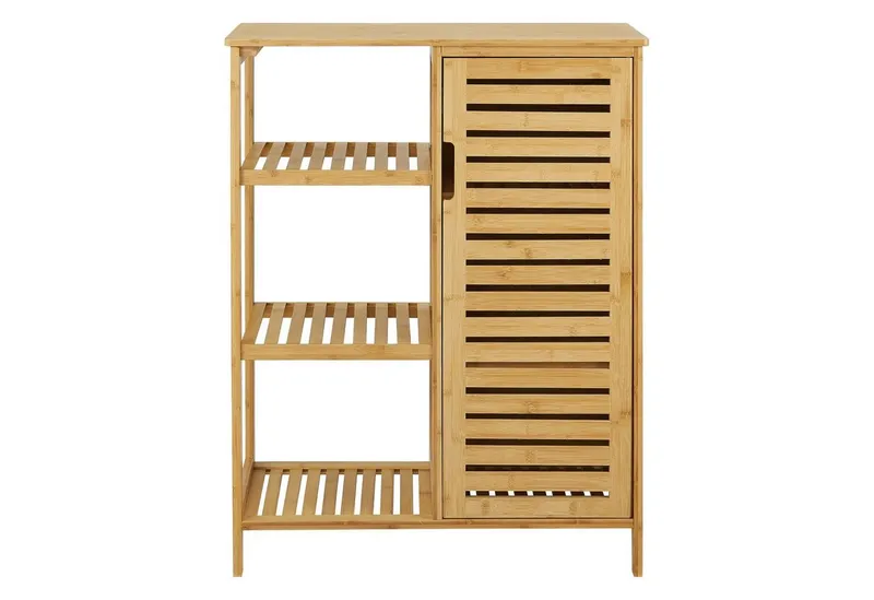 en.casa Badregal, Vetlanda Bambusregal 87x66x33 cm Natur, Beige, – Produktbild 4 von 4