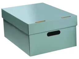 Aufbewahrungsbox "Color" aus Recyclingkarton, groß 30 x 43 x 19,5 cm, mint – Produktbild 1 von 1