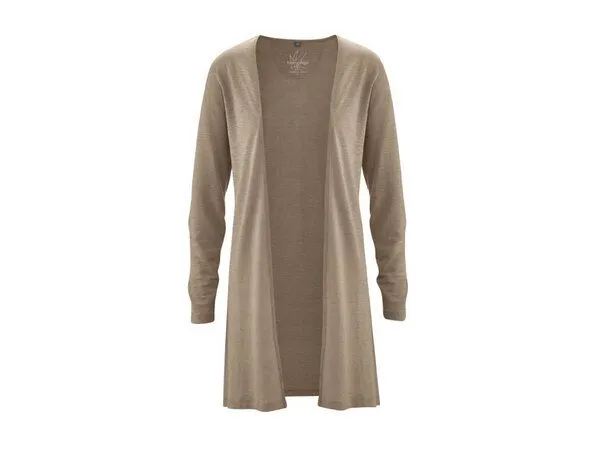 HempAge HempAge Lange Jersey Damenjacke Hanf/Biobaumwolle, Grit (braun), – Produktbild 3 von 4