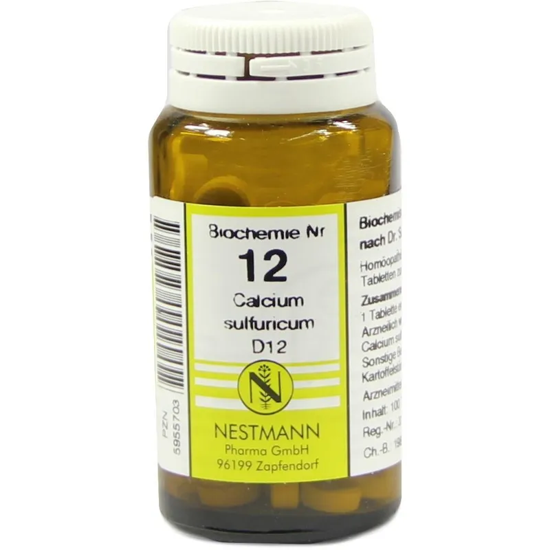 Nestmann Pharma BIOCHEMIE 12 Calcium sulfuricum D 12 Tabletten 100 St Tabletten – Produktbild 1 von 1