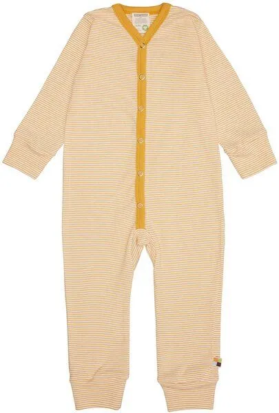 loud + proud loud + proud Baby Overall Pyjama aus Bio Baumwolle und GOTS zertifiziert, Curcuma/gold, – Produktbild 2 von 4