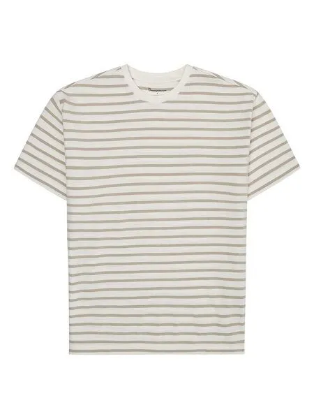 KnowledgeCotton Apparel KnowledgeCotton Apparel Lockeres gestreiftes T-Shirt aus Bio-Baumwolle, Beige-beige-stripe, – Produktbild 1 von 2