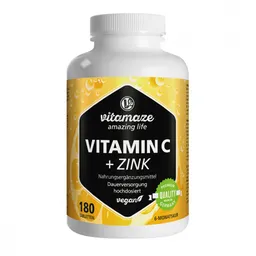 vitamaze Vitamaze VITAMIN C1000 mg hochdosiert+Zink vegan – Produktbild 1 von 1