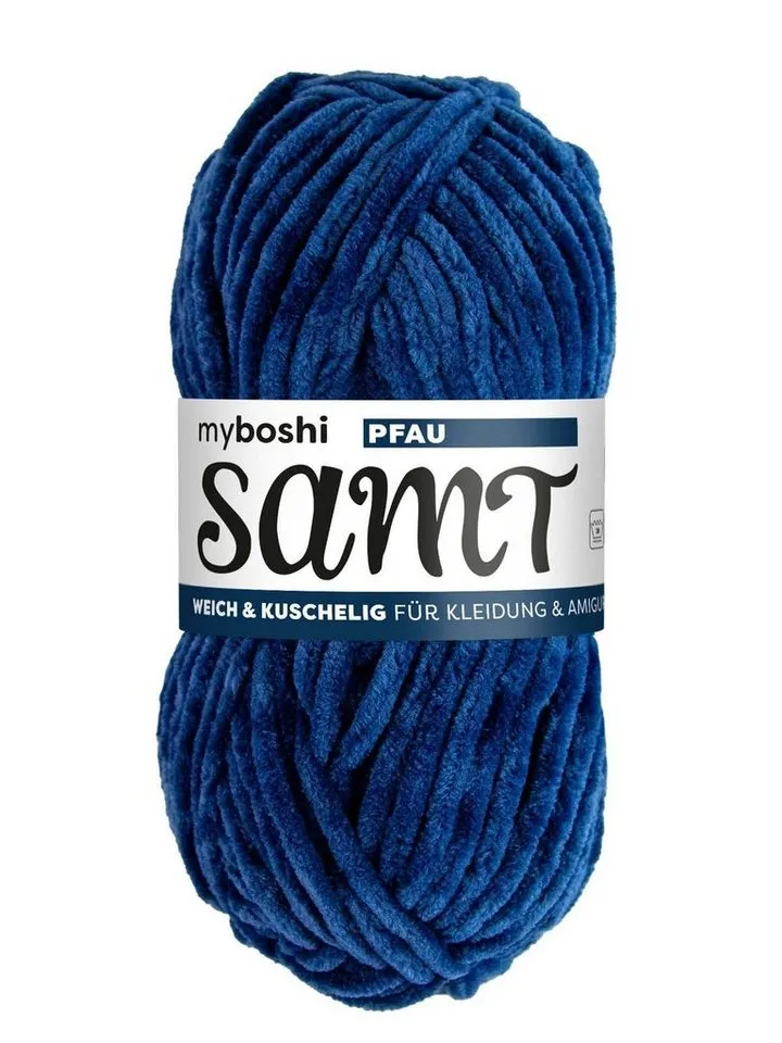 myboshi Samt, 100% Polyester Häkelwolle, Pfau, – Produktbild 2 von 2