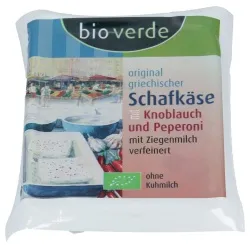 bio-verde bio-verde Griechischer Käse aus Schafs- & Ziegenmilch mit Knoblauch & Peperoni – Produktbild 1 von 1