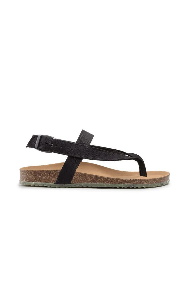 Zouri Zouri Damen vegan Sandalen Insel Schwarz, Schwarz, – Produktbild 1 von 1