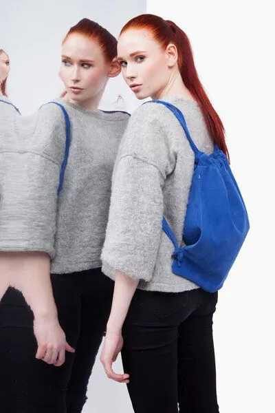 ELEKTROPULLI ElektroPulli Ledertasche SANNE, Blau wildleder, – Produktbild 1 von 2