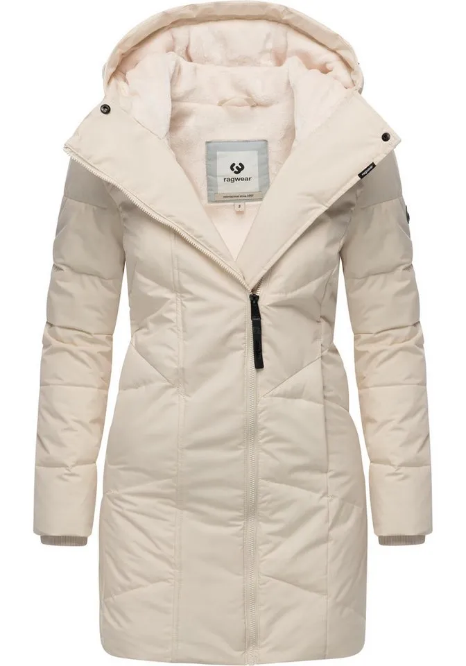 ragwear ragwear Steppmantel Pevilla YOUMODO Wasserdichter Damen Winter gesteppter Kurzmantel, Beige, – Produktbild 5 von 5