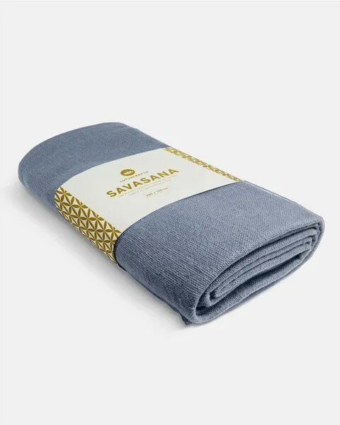 Lotuscrafts Lotuscrafts Yogadecke "Savasana" 100% Baumwolle (kbA), Indigo dust, – Produktbild 2 von 4