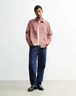 Rotholz Rotholz Herren vegan Hemd Corduroy Washed Pink – Produktbild 1 von 1