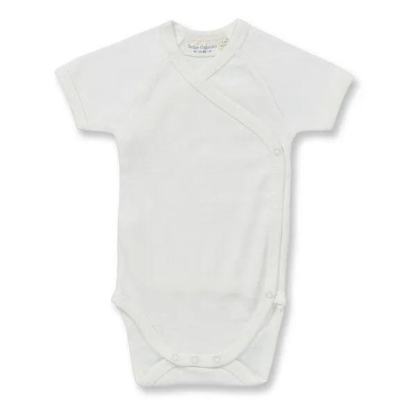 Sense Organics sense-organics Baby Wickelbody mit kurzen Ãrmel, Modell YGON, Weiß, – Produktbild 1 von 4