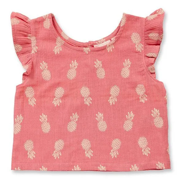 Sense Organics Sense Organics Mädchentop, Modell HOOLIA, Ananasdruck, – Produktbild 2 von 3
