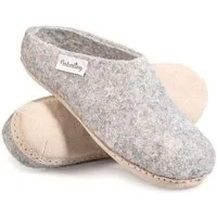 naturling naturling Filz Damen Hausschuhe mit weicher Ledersohle, Grau, – Produktbild 1 von 1