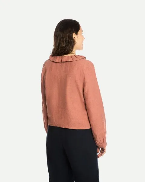 MATONA Matona Rüschenbluse | Cirque Blouse | aus Leinen, Rosy brown, – Produktbild 2 von 4