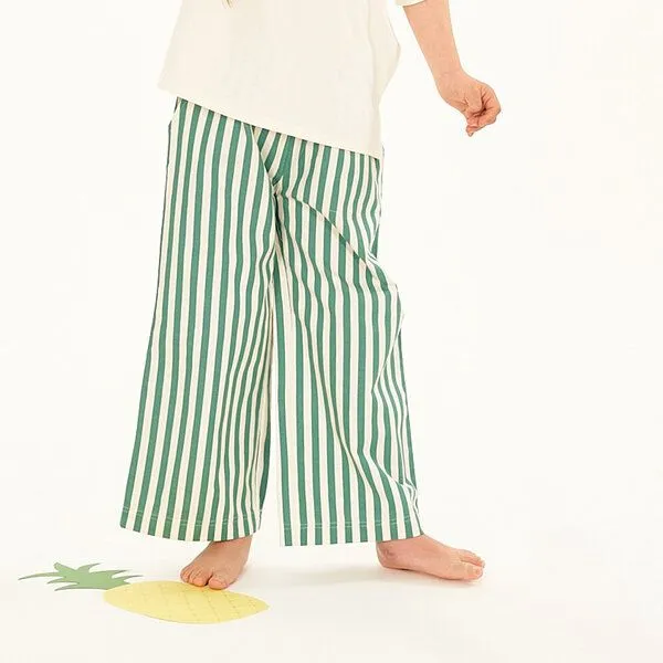 Sense Organics Sense Organics Kinderhose grün-weiß gestreift, Modell WALA, Green, – Produktbild 2 von 3