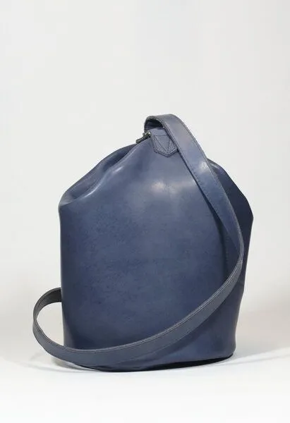 monday market monday market Ledertasche Susan, Blaugrau, – Produktbild 3 von 4