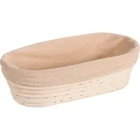 Kesper KESPER Gärkörbchen aus Rattan mit herausnehmbarem Textilfutter, oval, 28 x 15 cm – Produktbild 1 von 1